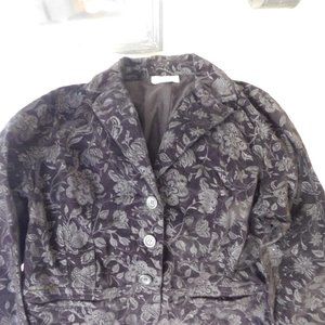 Talbots tone on tone black jacket